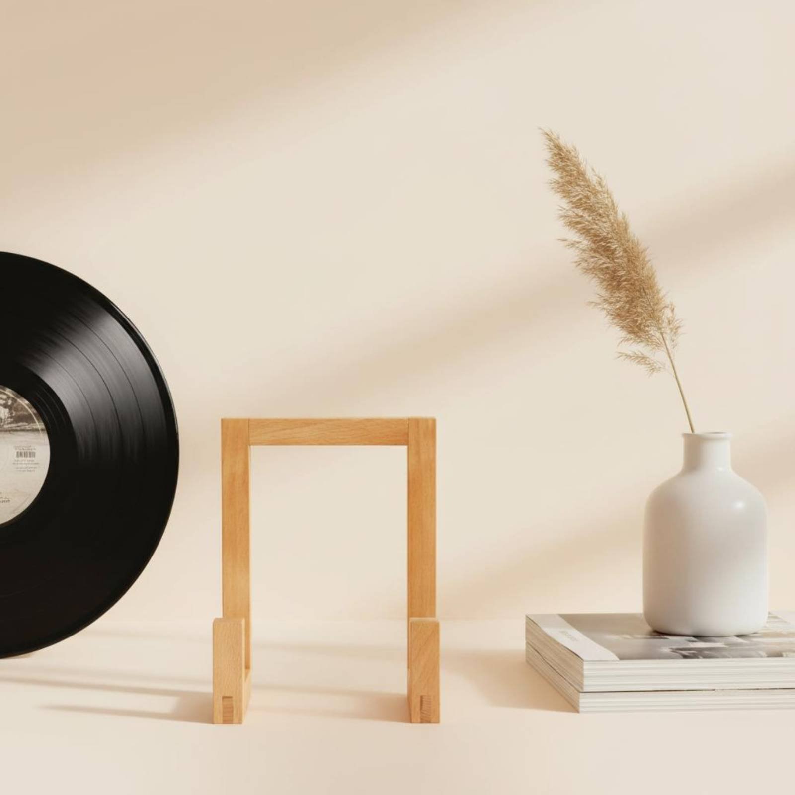 Display Stand Wood - Vinyl Vinyl Stand Wooden Vinyl Holder