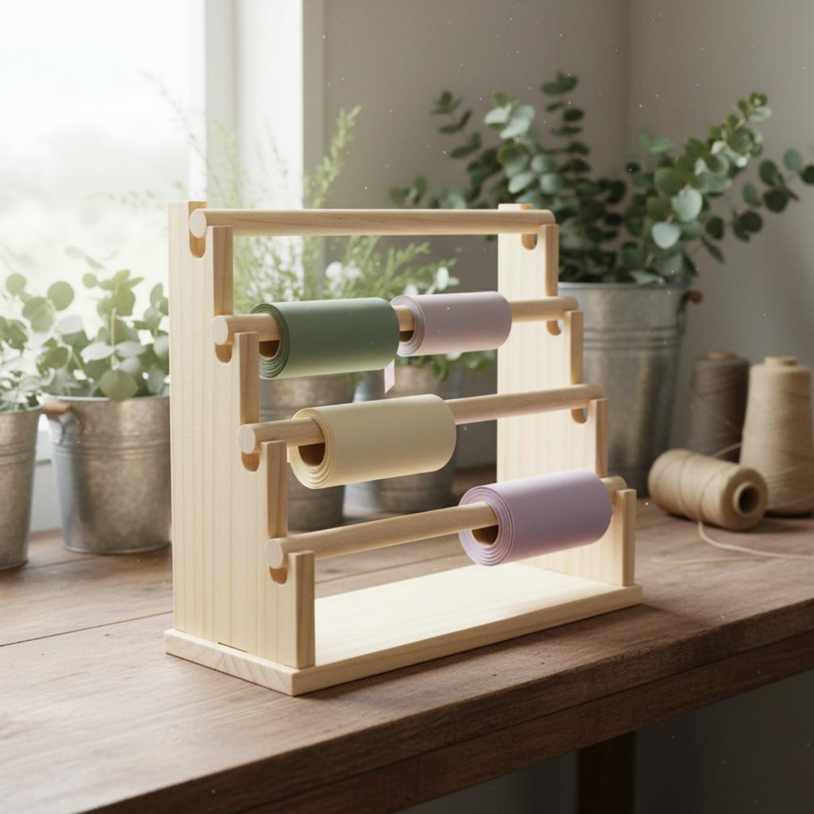 Display Stand Wood - Desktop Jewelry Rack Natural Wood Wood