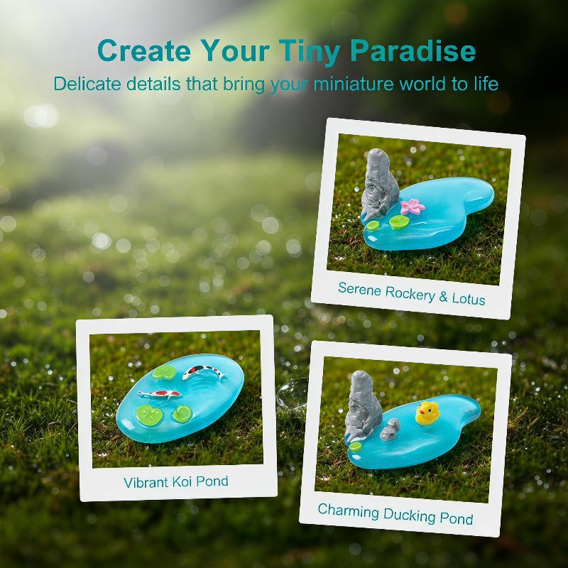 Bonsai Koi Garden - Mini Resin Pond Ornaments With Koi