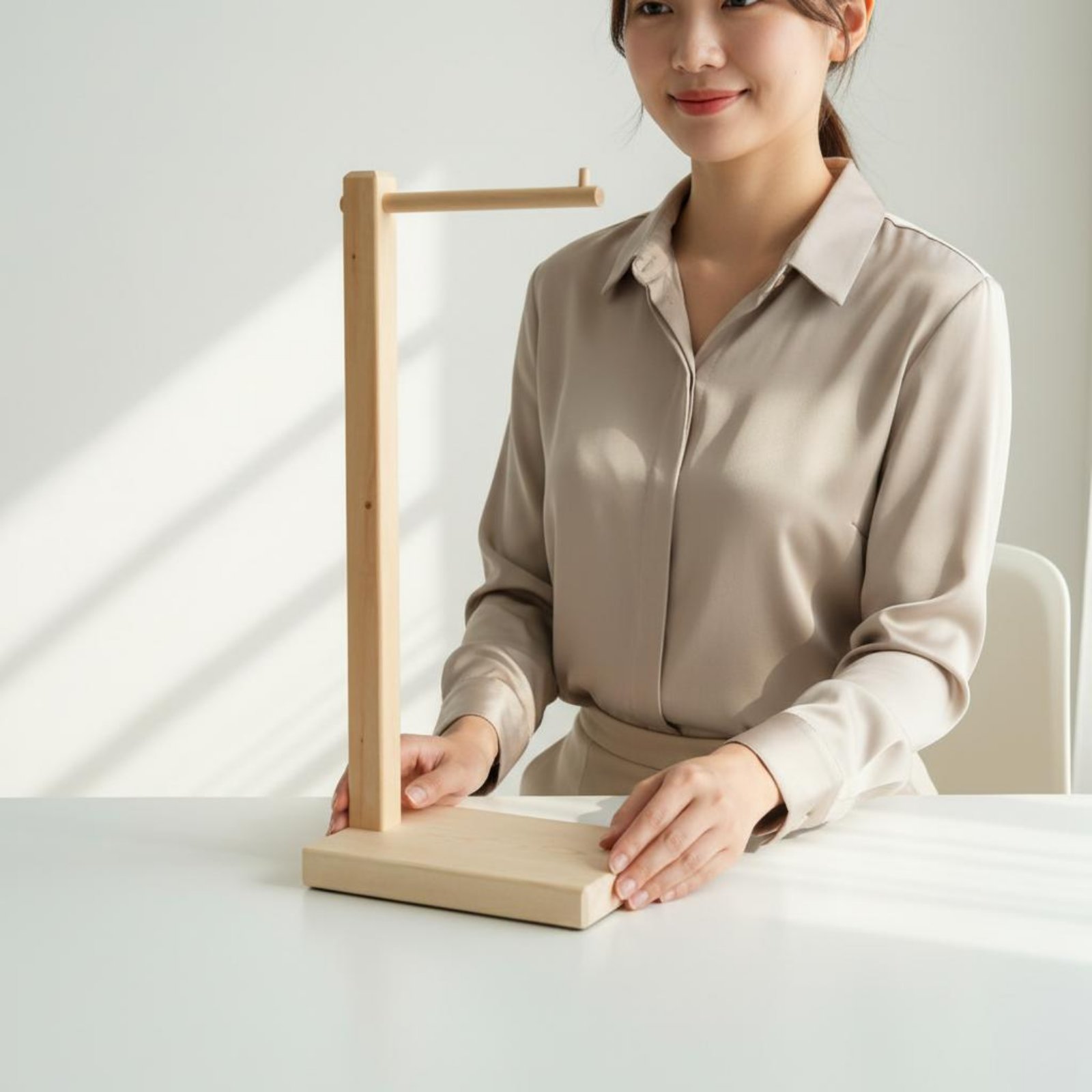 Display Stand Wood - Pure Wood Bag Stand Sturdy Base