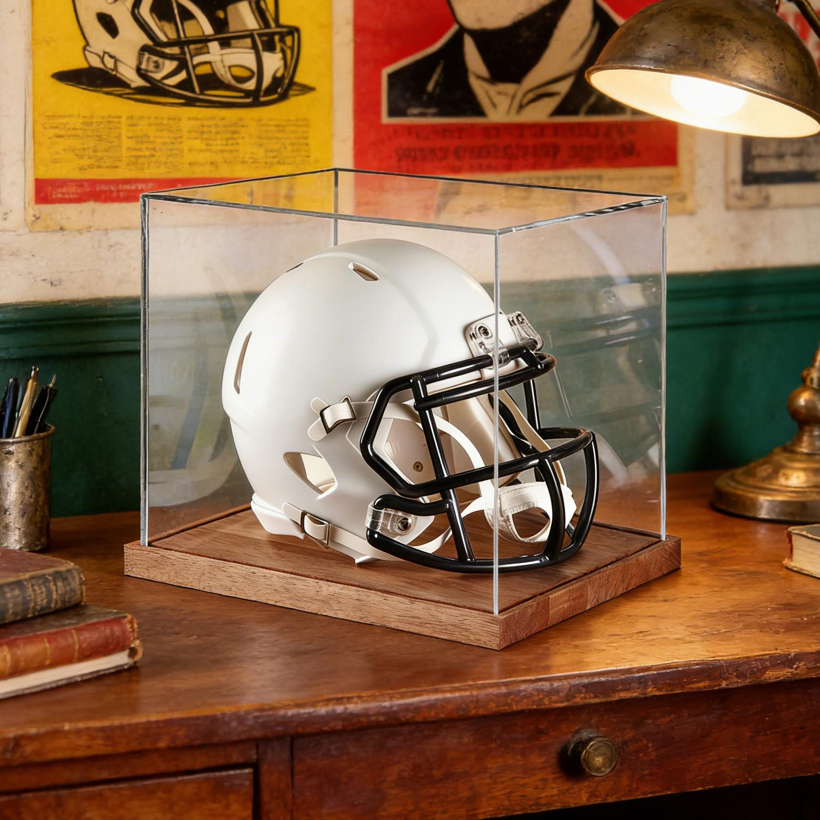 Football Helmet Display Case C - Display Stand Wood recension och pris