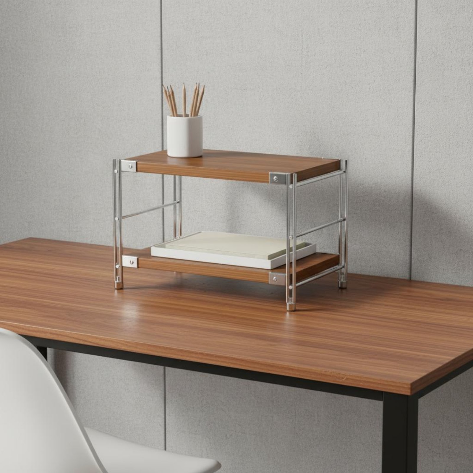 Narrow Floor Standing Shelf X- - Display Stand Wood recension och pris