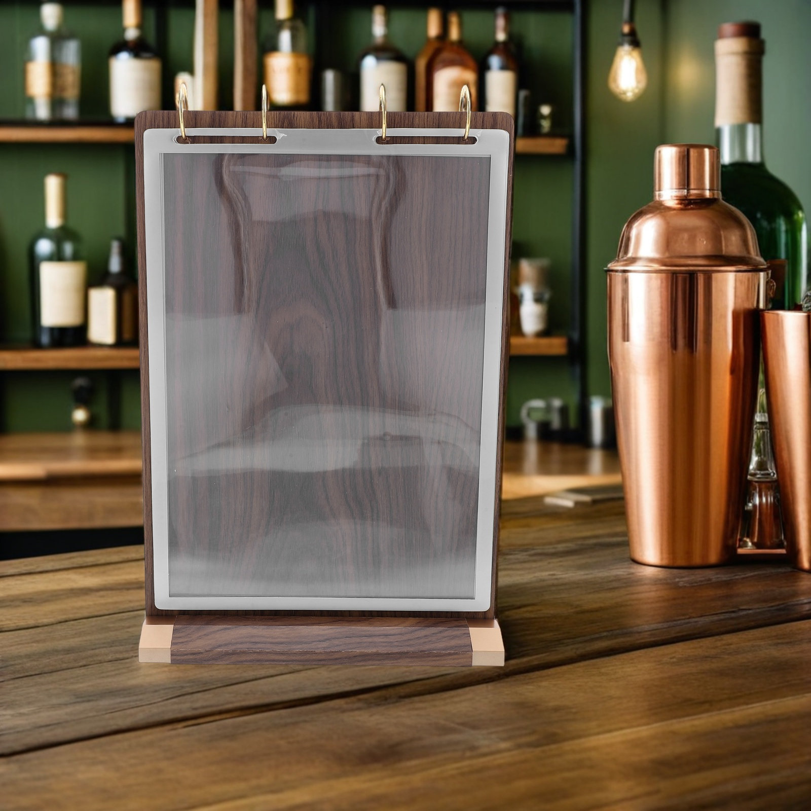 Walnut Wood A4 Menu Flip Displ - Display Stand Wood recension och pris