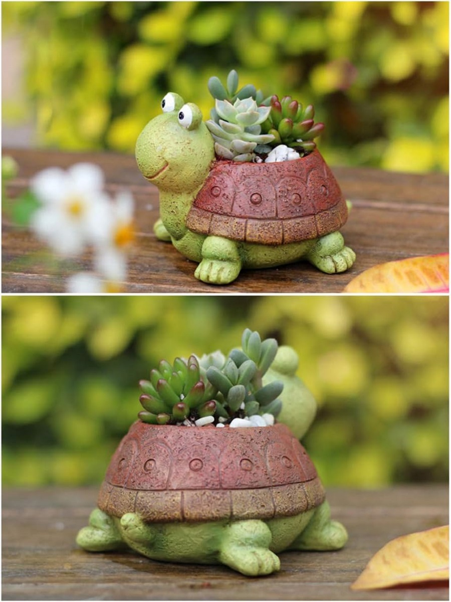 Cute Turtle Planter Succulent  - Bonsai Garden Gift recension och pris