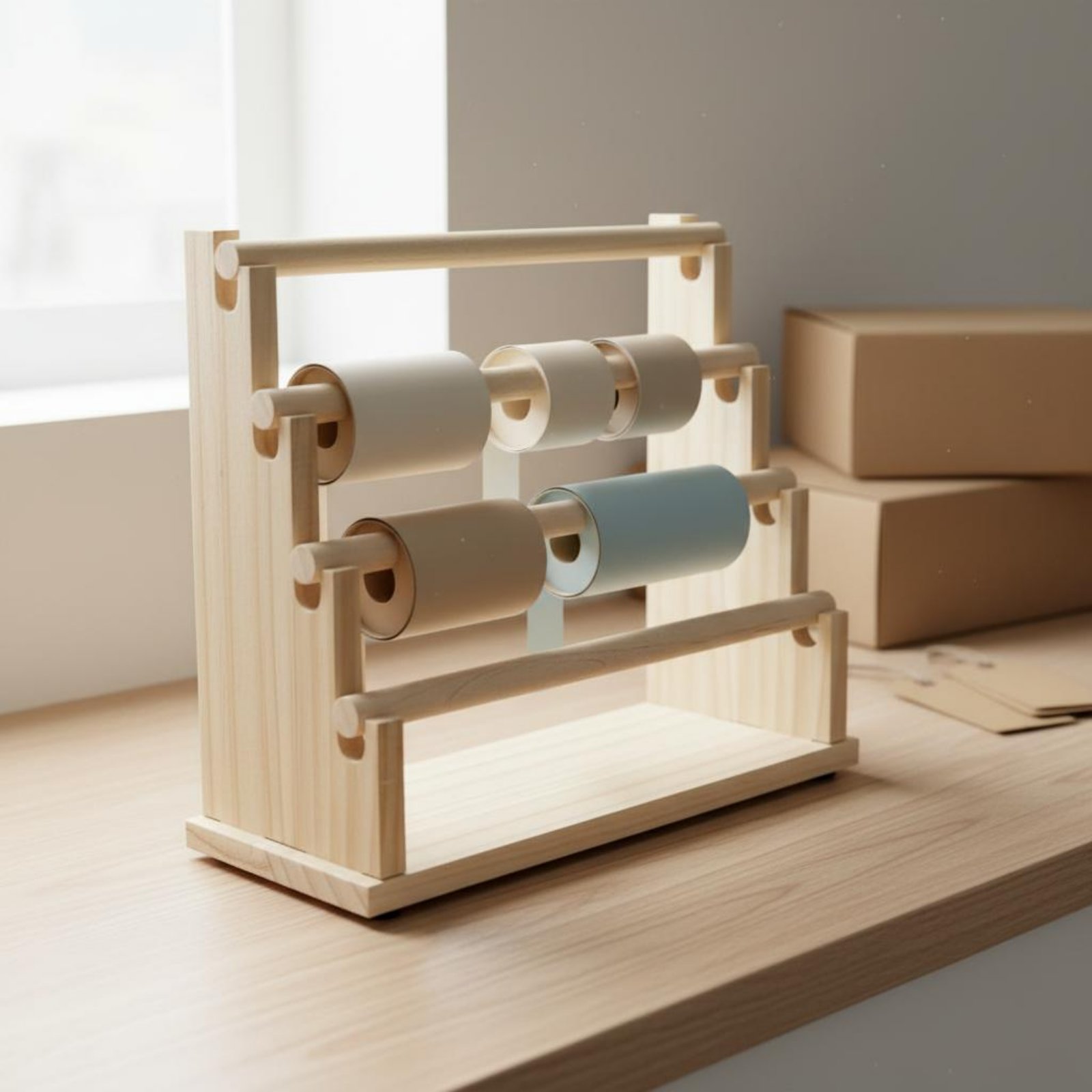 Desktop Jewelry Rack Natural W - Display Stand Wood recension och pris