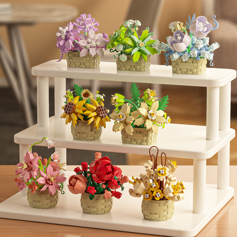 DIY MOC Potted Rose Sunflower  - Bonsai Garden Experts recension och pris