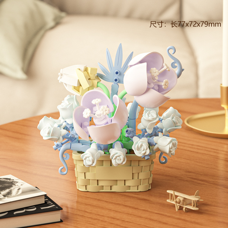 DIY MOC Potted Rose Sunflower  - Bonsai Garden Experts recension och pris