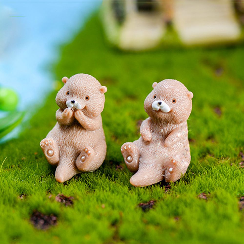 Otters Figurine Mini Home Deco - Bonsai Garden Gift recension och pris