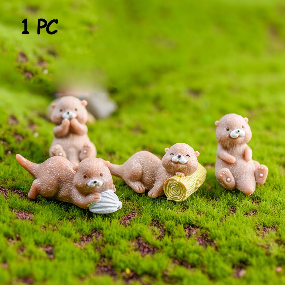 Otters Figurine Mini Home Deco - Bonsai Garden Gift recension och pris
