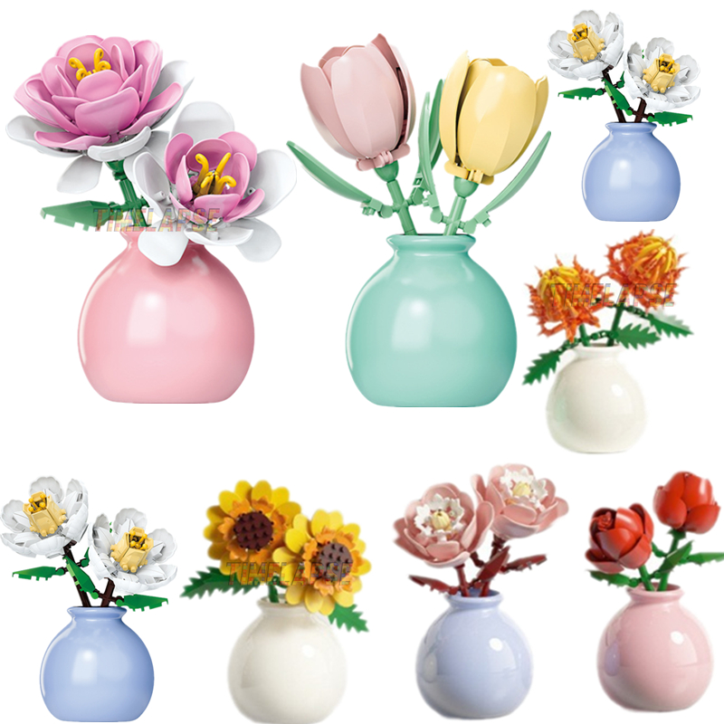 DIY MOC Flowers Bouquet Rose S - Bonsai Garden Experts recension och pris