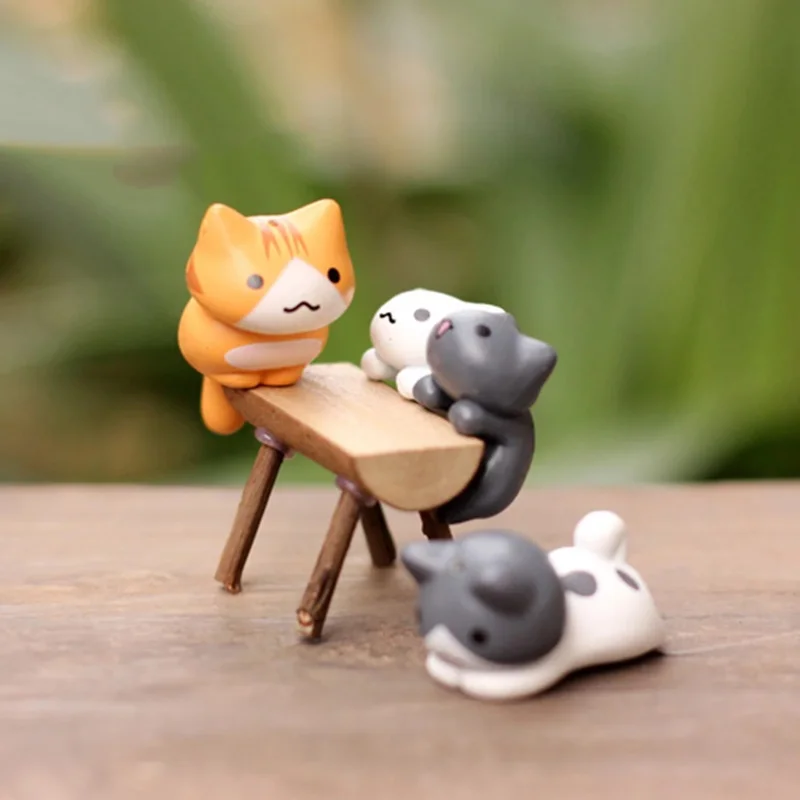 6 Pcs/Set Cartoon Lucky Cat  H - Bonsai Garden Gift recension och pris