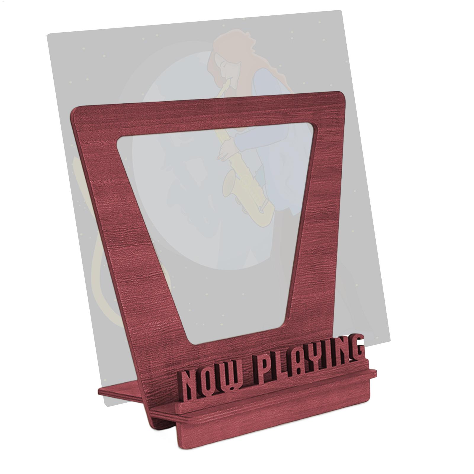 Wooden Record Holder Playing W - Display Stand Wood recension och pris