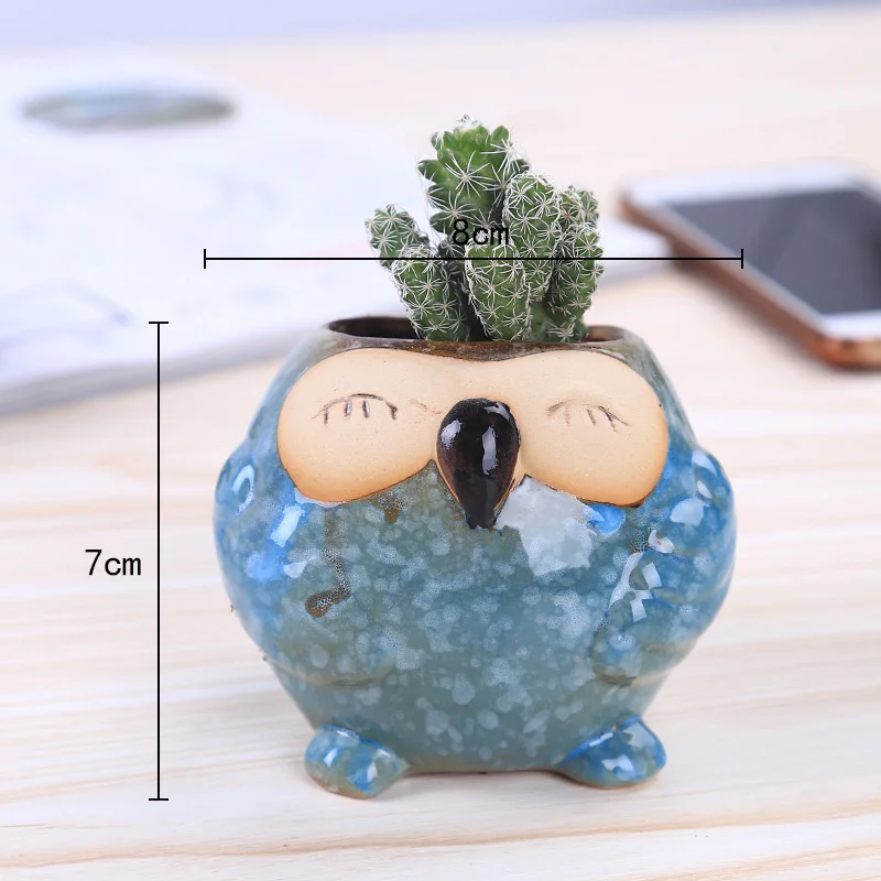 Mini Ceramic Owl Succulent Pla - Bonsai Garden Gift recension och pris