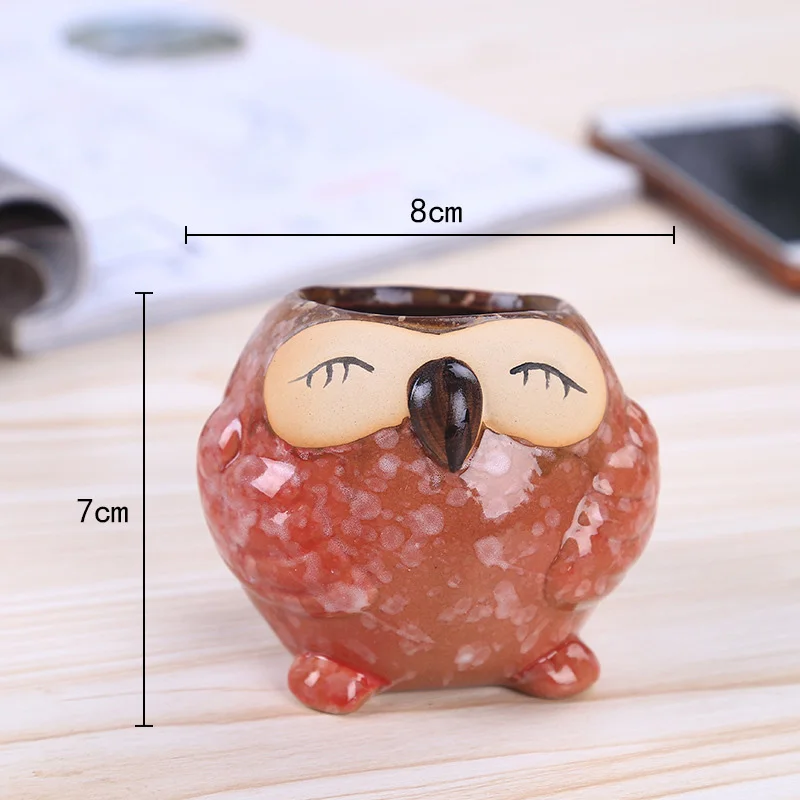 Mini Ceramic Owl Succulent Pla - Bonsai Garden Gift recension och pris